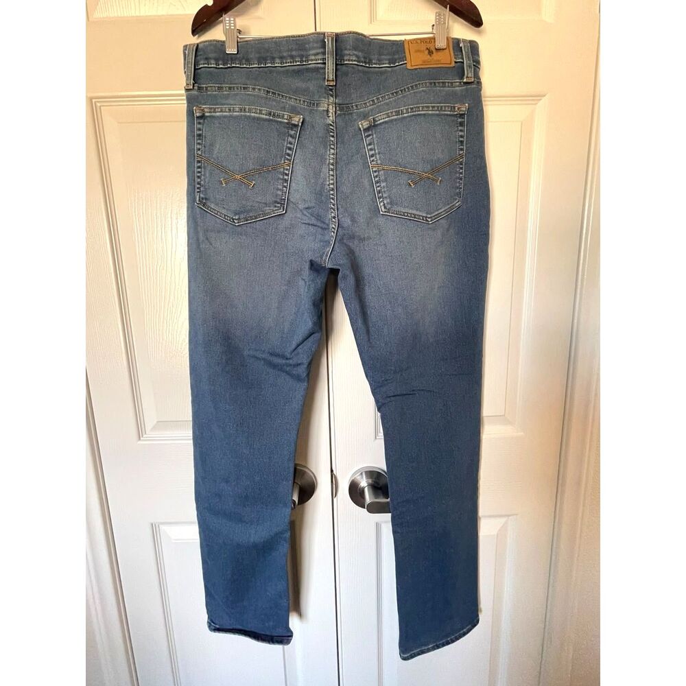 US Polo Assn Mens Straight Leg Jeans Blue Stretch Denim Pants W36 L32 - Picture 3 of 8